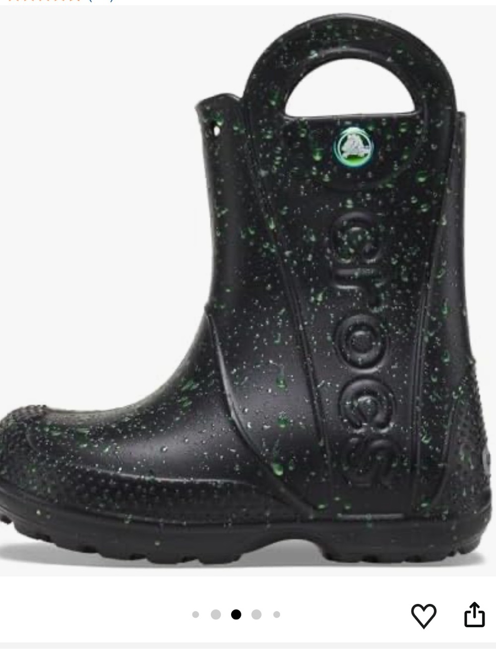 Crocs Handle It Rain Boots Toddler Size 10 Black